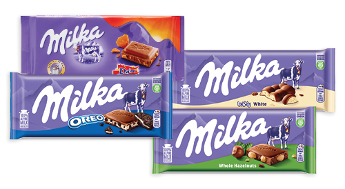 Šokolāde MILKA, 95 g vai 100 g
