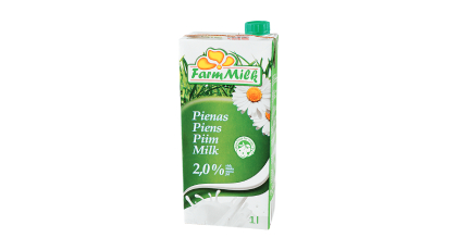 Piens FARM MILK 2% UHT, 1L