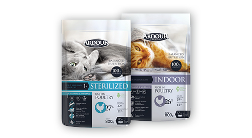 Sausā kaķu barība ARDOUR, 800 g, divi veidi
