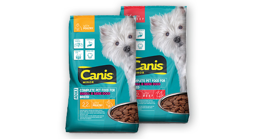 Sausā suņu barība CANIS, 2,2 kg, divi veidi