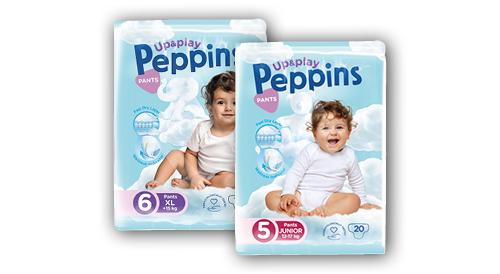 Autiņbiksītes PEPPINS PANTS, 1 iepak./18 vai 20 gab., S5, S6