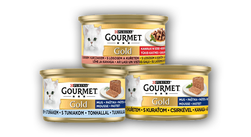 Konservētā kaķu barība GOURMET GOLD, 85 g, trīs veidi