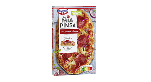 Pica LA MIA PINSA ar salami un sīpoliem, 305 g