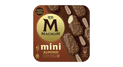 Saldējums MAGNUM Mini Almond, 6x46 g
