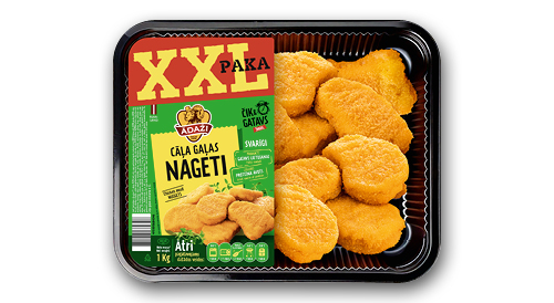 Cāļa gaļas nageti XXL ĀDAŽI, 1 kg