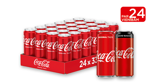 Gāzēts dzēriens COCA-COLA, 24x 330 ml, divi veidi