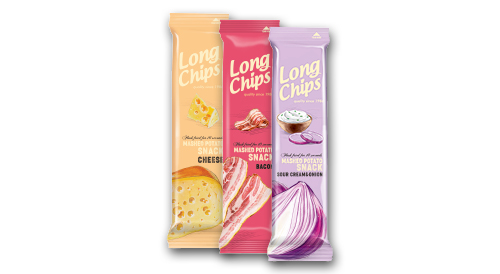 Kartupeļu plāksnes LONG CHIPS, 75 g, trīs veidi