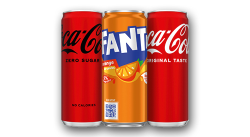 Gāzēts dzēriens COCA-COLA vai FANTA, 330 ml, trīs veidi