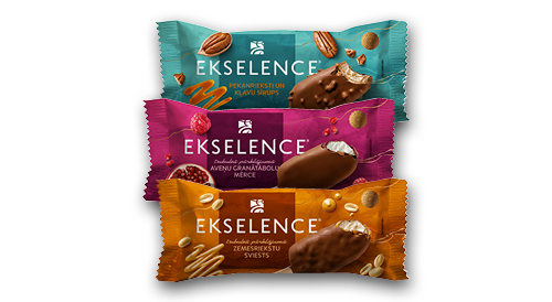 Saldējums EKSELENCE, 70 g, trīs veidi