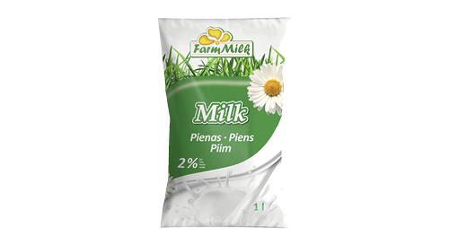 Piens FARM MILK, 1 l, 2%