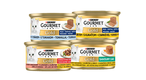 Konservētā kaķu barība GOURMET GOLD, 85 g, četri veidi