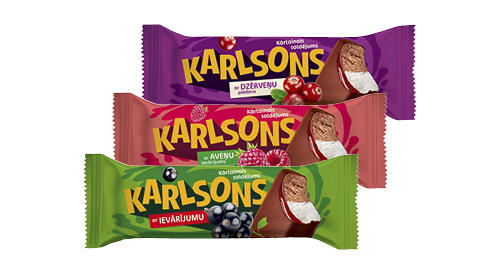 Saldējums KARLSONS, 75 g, trīs veidi