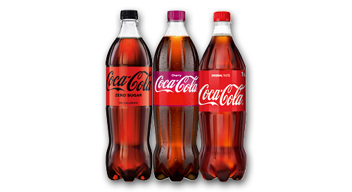 Gāzēts dzēriens COCA-COLA, 2x 1 l, trīs veidi