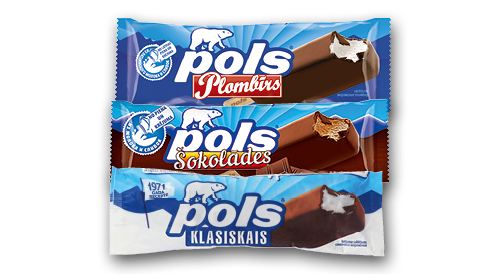Saldējums POLS, 75 g, trīs veidi