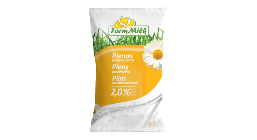 Piens FARM MILK, 1 l, 2%