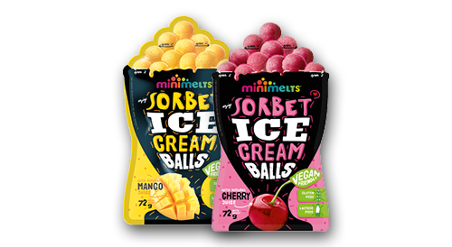 Saldējums sorbets MINI MELTS, 72 g, divi veidi