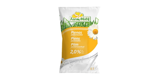 Piens FARM MILK, 1 l, 2%