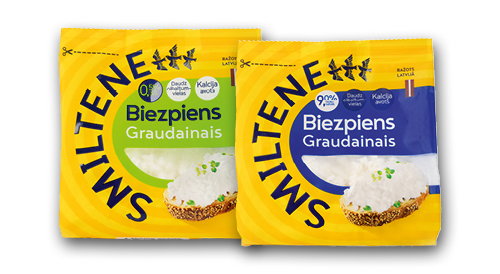 Graudainais biezpiens SMILTENE, 200 g, 0,5% vai 9%