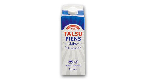 Piens TALSU, 1 l, 2,5%