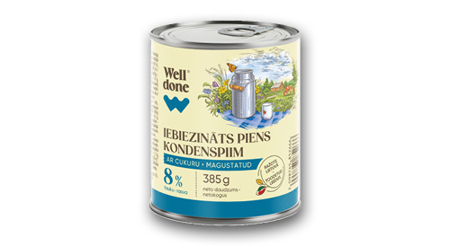 Saldināts kondensētais piens WELL DONE, 385 g