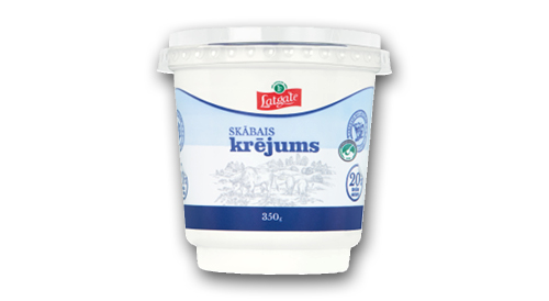 Skābais krējums LATGALE, 350 g, 20%