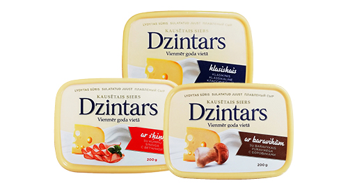 Kausētais siers DZINTARS, 200 g, trīs veidi
